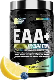 Nutrex Research EAA Hydration | 8 Grams of High Performance Essential Amino Acids for Muscle Growth, Strength (Blueberry Lemonade)