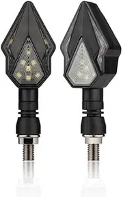 Turn Signals Motorcycle 12V Led Flasher IP66 Waterproof Indicator Bendable Blinker Rear Lights M10 Bolt Universal Accessories (Color : 2PCS Red)