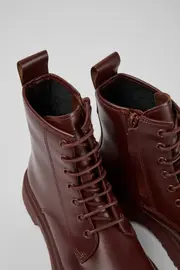 Walden Burgundy leather boots for women