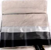 2 Count Croscill Fairfax Fingertip Gray Towel 100% Cotton