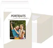 Humyoun 100 Pcs Photo Envelopes 8 3/4'' x 11 1/8'' Portrait Envelope with 5'' x 6'' Plastine Window for Photos Catalog Magazine Brochures Certificates Company Calendar (Minimalism)