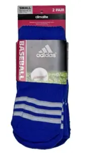 Adidas, Climalite, Rivalry Solid Royal Blue OTC Baseball Socks, 2Pk. Size 13C-4Y