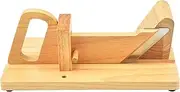 ZKZLAT Wooden Sausage Slicer, Meat Slicer for Salami, Cheese, Bread, and Fruits, Cheese Slicer with Wooden Handle for Kitchen