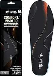 [Steins] ComfortEase Foam Insoles for Plantar Fasciitis for Men and Women | Orthotic Foot Pain Insoles | Everyday Relief Flat Feet Achilles Tendonitis Arch Support