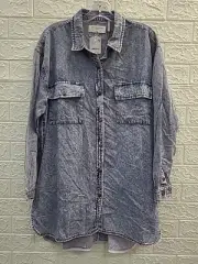 New One Teaspoon Nixie Denim Lomg Sleeve Shrt Dress Size XSmall