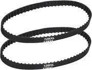 uxcell 2pcs 128XL Rubber Timing Belt 64 Teeth 10mm Width 5.08mm Pitch Synchronous Closed Loop Geared Drive Belt Black for Industrial