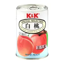 在飛比找蝦皮購物優惠-*貪吃熊*日本 K&K  白桃水果罐頭 日本白桃 白桃 桃子