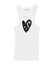 Acne Studios Logo Printed Tank Top S,M optical white