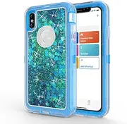 Hybrid Quicksand Glitter Case For iPhone 6,iPhone 6 Plus,iPhone 7,iPhone 7 Plus,iPhone 8,iPhone 8 Plus Slim Fit Shockproof Hybrid Hard PC Soft TPU Bumper Cover Phone Cases