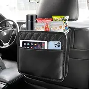 Backseat Car Organiser, Car Net Pocket Handbag Holder Bag, 2 Pack Car Seat Back Hanging Bag, Multi-Pocket All Purpose Car Trip Bag Storage Box for iPad,bottles,Toys,Books,Tissues,etc