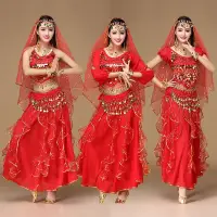 在飛比找蝦皮商城精選優惠-🔥桃園出貨🔥肚皮舞裙子印度女服裝服裝成人印度舞蹈衣服練習服錶