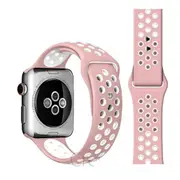 For Apple Watch iWatch Series SE 44mm Silicone Wristband Loop Strap Wrist Band (Style 6- Small Size)