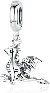 [Generic] Dragon Dangle Charm Genuine 925 Sterling Silver Compatible With Bracelet
