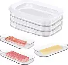 Stackable Clear Deli Meat Containers with Lids for Refrigerator Organization