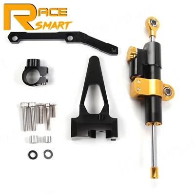 Steering Damper Stabilizer + Bracket Support Kit For Yamaha MT-09 2013 2014 2015
