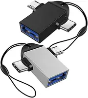 USB c to USB 2pcs Type C/Micro to USB 30 Adapter Fast Charging OTG Converter for Mobile Devices USB Adapter & Compatible with Type c and Micro USB Smartphones