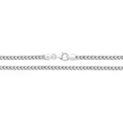 Girls Sterling Silver 3mm Square Franco Chain Necklace