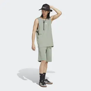 ADIDAS ESS+ TANK H 三葉草 男運動背心-綠-HR2958