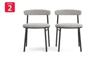 Set of 2 Brosa Lancel Dining Chairs (Pebbled Sand Boucle)