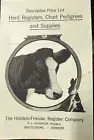 1923 Herd Registers, Chart Pedigrees, Supplies - Holstein Friesian Register Co