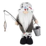 Fisherman Gnome Fishers Swedish Tomtes Desk Ornament Fishing Gnome for Kid