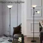 Modern Floor Lamp Uplighter Reading Light Single Dual Black / White Tall w/ Bulb