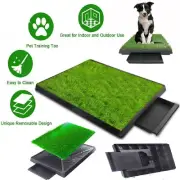 Indoor Dog Pet Potty Training Portable Toilet Large Loo Pad Tray with Grass Mat