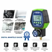 Digital Manifold Gauge Kit HVAC Vacuum Pressure Tester Tool For Air Conditioning