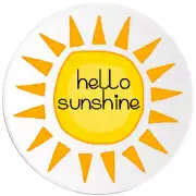 Hello Sunshine - 3 Pack Circle Stickers 3 Inch - Sunshine Summer Bright