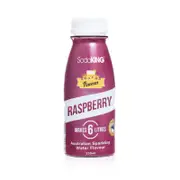 3x SodaKing Classic Raspberry Sparkling Syrup Soda Water Drink Mix- Makes 6 Litres
