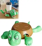 Funny Turtle Coasters，Funny 3D Printed Sea Turtles Panda Cup Coasters,Home Decorative Drink Mat，Cute Coasters, Suitable for Table Decoration, Kitchen Decoration (Turtle)(Green)
