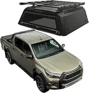 ATATNK Steel Canopy Hardtop Decked Truck Bed Storage Compatible for Toyota Hilux Revo Vigo Next Gen Accessories Tailored Truck Canopy Truck Topper Truck Cap