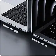 Soonjet 7Pcs Anti Dust Dirt Plug Cups Set for MacBook Air 13.6/15 inch M3 M2, MacBook Pro 14/16 inch M3 M2 M1 Pro/Max, MacBook Pro 13'', MacBook Air 13'' 2018-2022 Accessory Silicone Anti Dirt Cover
