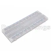 5 PCS MB-102 MB102 Breadboard 830 Tie Point Solderless PCB Bread Board F Arduino