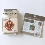 Sooz Jewelpoint Needlepoint Yellow Moon Owl Dimensions Small Square Owl Pendants
