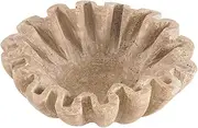 SPESHSTONES Ruffle Bowl 6'' inches Travertine Handmade Decorative Bowl for Jewellery Organizer - Key Bowl for entryway Tables, Vintage Ring Dish for Vanity Decor, Fruit Bowl for Kitchen Counter