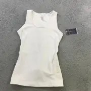 TOMMIE COPPER Tank Womens Medium Lower Back Support Tank Ladies White Top a34