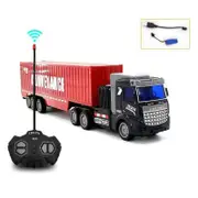 Wireless Remote Control Truck Toy Simple Operation Toy Car With Doors Openable For Exercising Children Hand-eye Coordination E