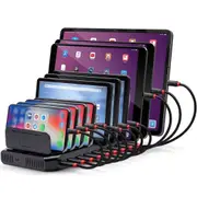 Lindy 10 Port USB Charging Station Stand Hub Phone Tablet iPad