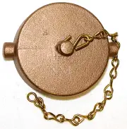 2-1/2" Brass Cap and Chain NST - for Fire Hose or Hydrants