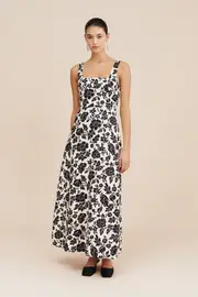 SKYLA DRESS - NOIR BLOOM