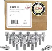 Wheel Accessories Parts 20 pcs M14 x 1.5 Thread Ball Seat Lug Bolt 21mm Hex 30mm Thread Length Chrome Fits Mercedes-Benz 2008+ C Class (205)(206) | 2012+ E Class(212)(213) | 2015+ S Class (222)(223)