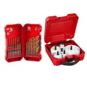 Milwaukee HOLE DOZER Hole Saw Set + SHOCKWAVE Impact Drill Bit Set (44-Piece)
