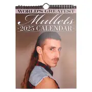 2025 Wall Monthly Calendar World'S Greatest Mullets Hanging Calendrier New Year Planner for Stocking Stuffers As Shown