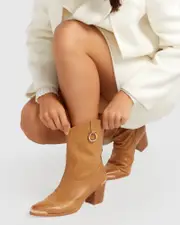 [Belle & Bloom] Dallas Western Boot - Tan