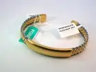 EFFY STERLING SILVER TWO TONE WOVEN BANGLE 10 MM WIDE BRACELET - RETAIL $663