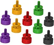 JECOMPRIS Computer Case Thumb Screws 10pcs Knurled Thumbscrews Aluminum Alloy Suitable for Most Chassis