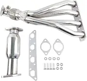 Shuogoufeng Store Exhaust Headers Manifold Long Tube Exhaust Manifold Header With Pipe Stainless Steel Compatible With Mini Compatible With Cooper Compatible With Base S R53 1.6L Engine