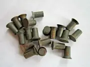 20 VINTAGE 5/16" x 13/64" FLUSH / COUNTERSUNK HEAD SOLID IRON RIVETS, 5/16" HEAD