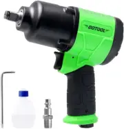 Heavy Duty Air Impact Wrench, Square Drive, Loosening Torque Output,Twin Hammer